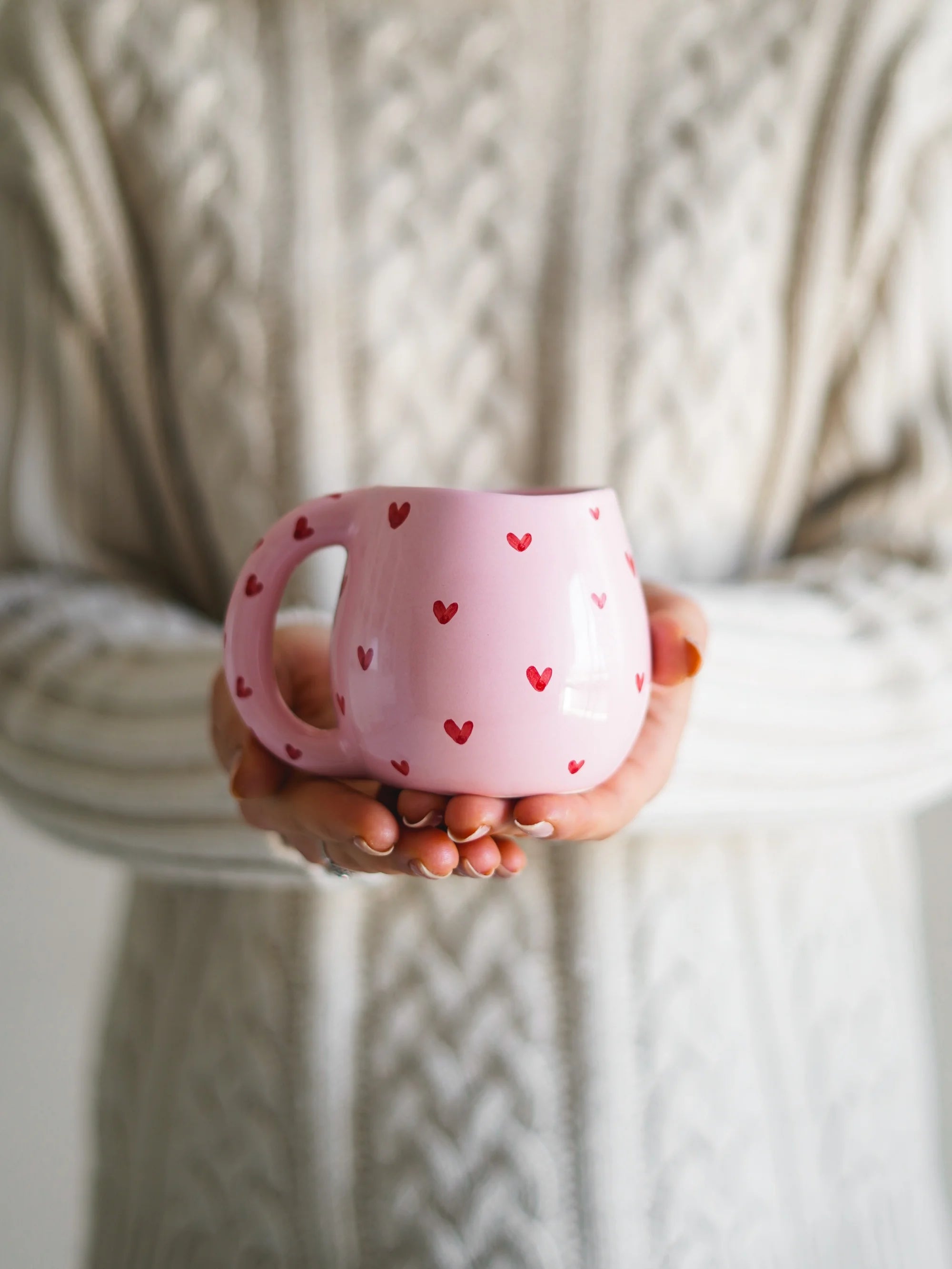 Black hearts mug