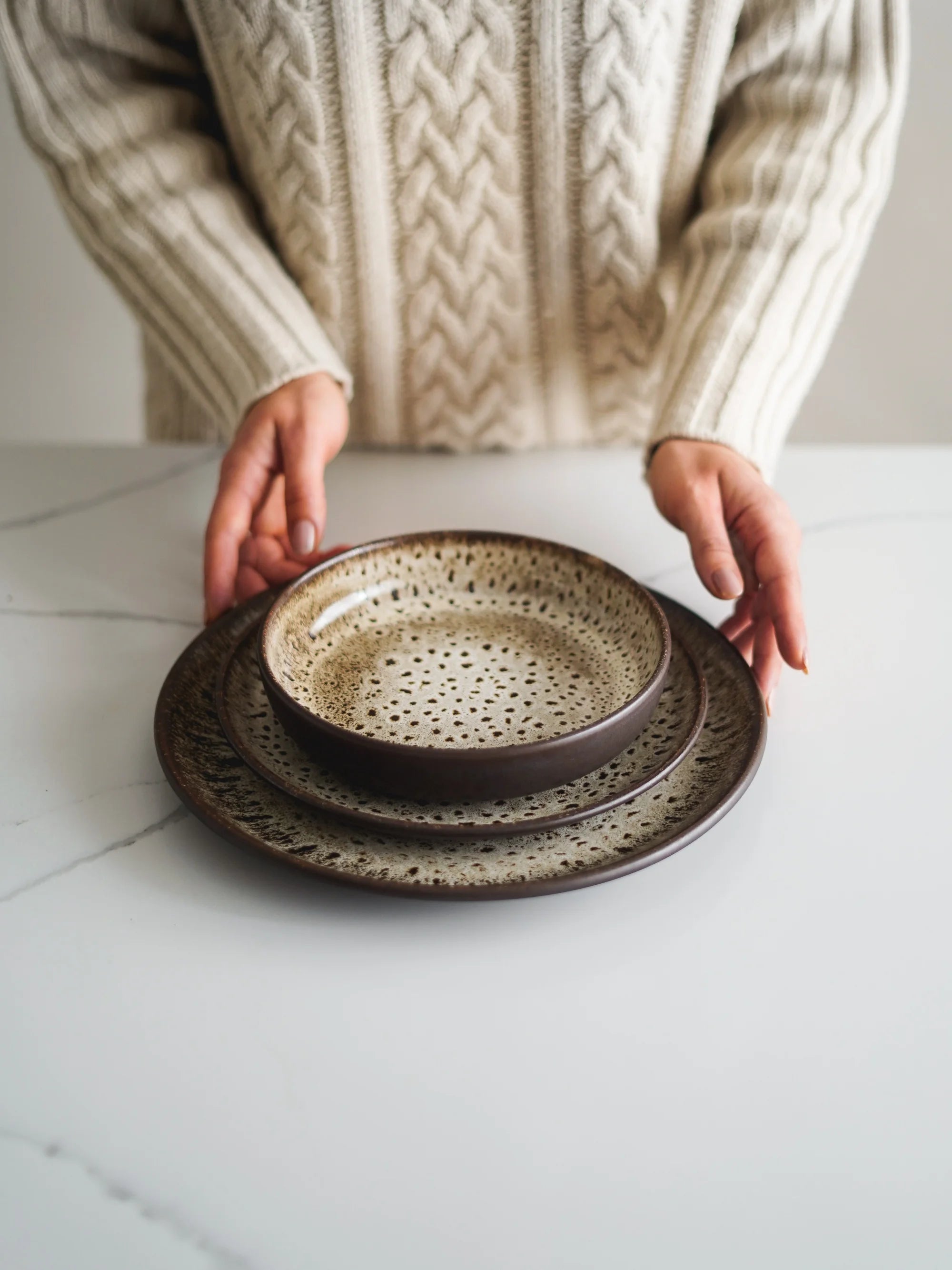 Leopard dish set - 3 pieces 