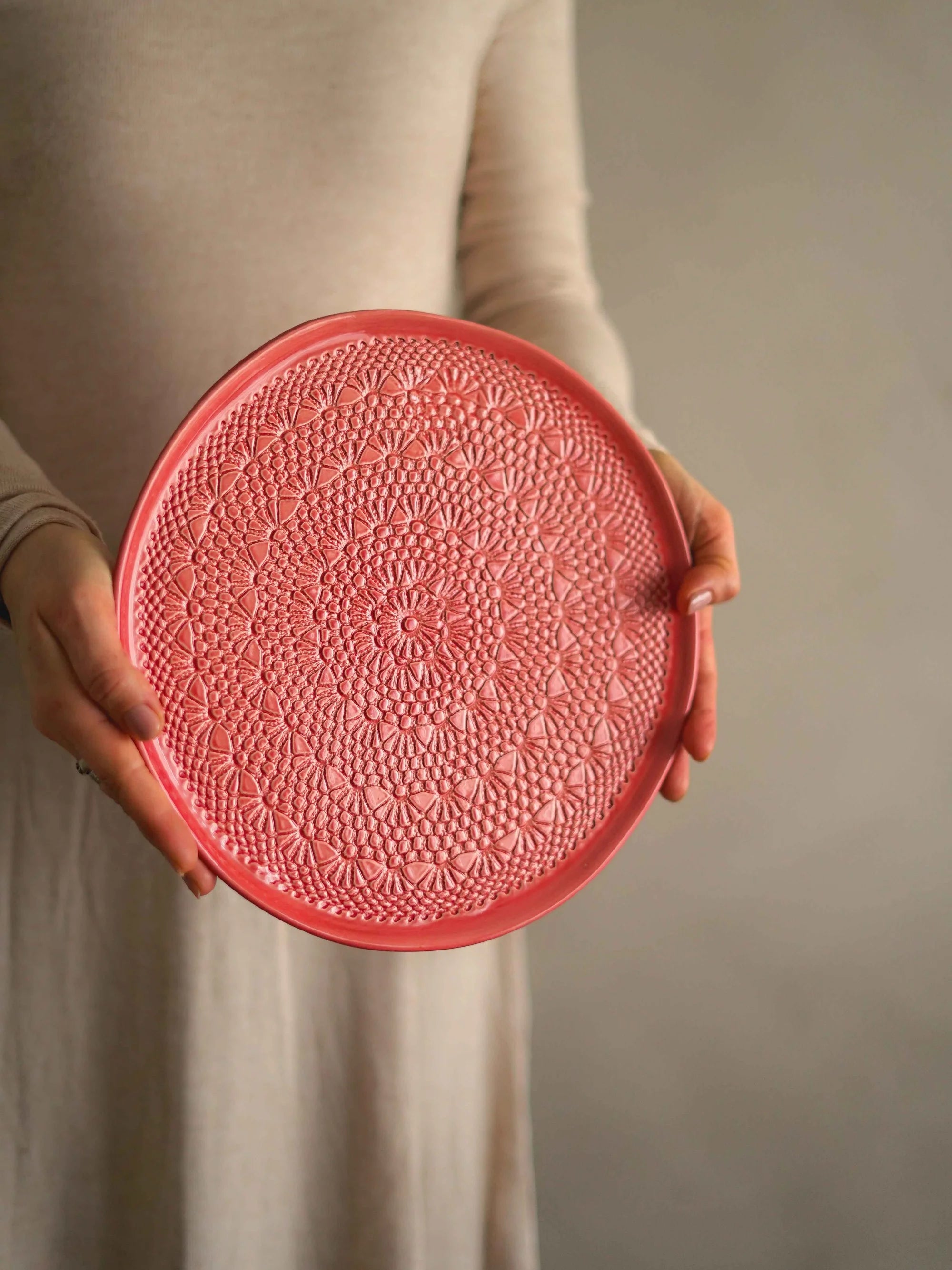 assiette à gâteau au crochet