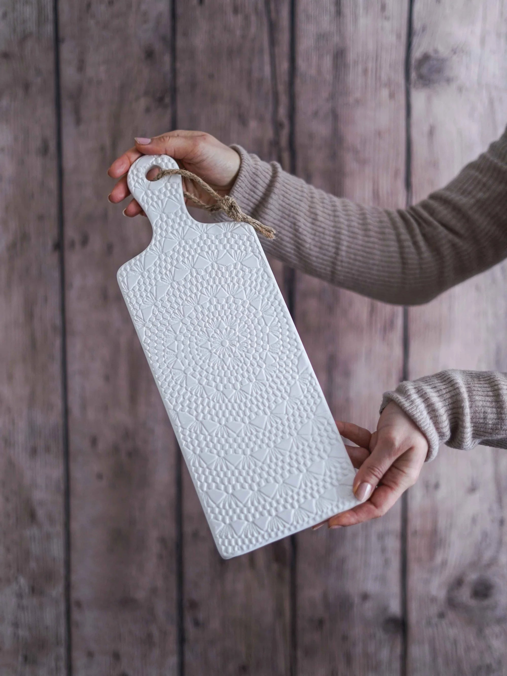 Rectangular crochet board